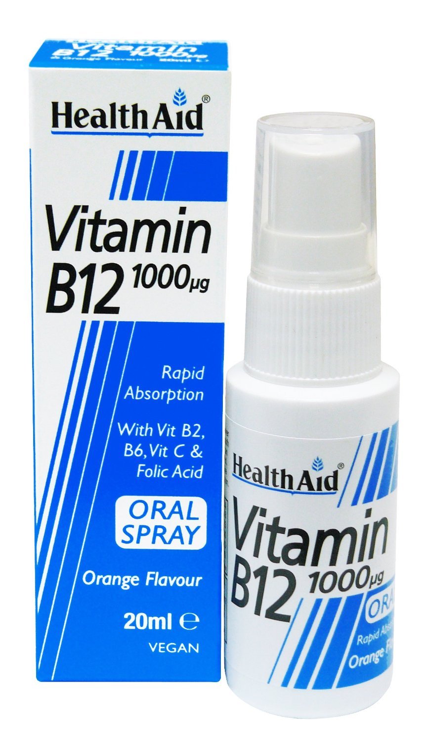 HealthAid Vitamin B12 1000g Spray, Orange, 20 Millilitre