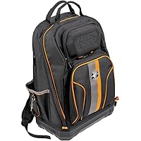 Klein Tools 62800BP Backpack Tool Bag, Tradesman Pro Extra-Large 40-Pocket Electrician Jobsite Backpack with Molded Bottom, C