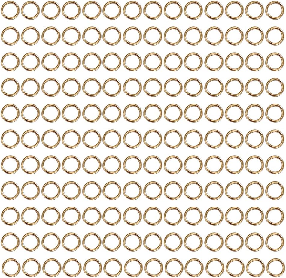 WUBOECE6mm Open Jump Rings Jewelry DIY Findings for Choker Necklaces Bracelet Making, Light Gold, 1000 PCS