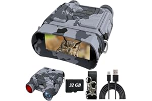 SXJYICAM Night Vision Goggles - Night Vision Binoculars for Adults, Gifts for Men Him Husband Dad with 8X Zoom, 4000mAh Rechargeable Gear for Hunting & Camping