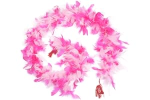 Handy Lidy 2 Pack 25 Grams 47" Long Chandelle Boa Women Turkey Feather Boas