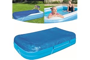 CDBZ Rectangular Pool Cover,Fits 120 in x 72 in Inflatable Rectangle Swimming Pool Cover, Inflatable Pool Cover, Dustproof Rainproof Waterproof Square for Garden Outdoor Paddling Family Pools Protector