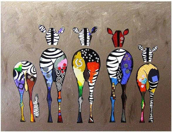 Peinture diamant colorée avec motif zébré et diamant - Peinture moderne -  Décoration pour la maison - Broderie en cristal - Point de croix - Peinture  murale pour la salle: Amazon.fr: Bricolage