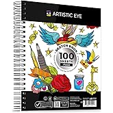 ARTISTIC EYE 9x12 Premium Sketch Book Set, 100 Sheets, Spiral Bound, 68lb (100gsm), Acid-Free Drawing Paper, Ideal for Beginners, Artists & Professionals (Set of 1)