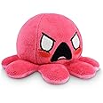 TeeTurtle - The Original Reversible Octopus Plushie - Angry Light Pink + Furious Pink - Cute Sensory Fidget Stuffed Animals That Show Your Mood