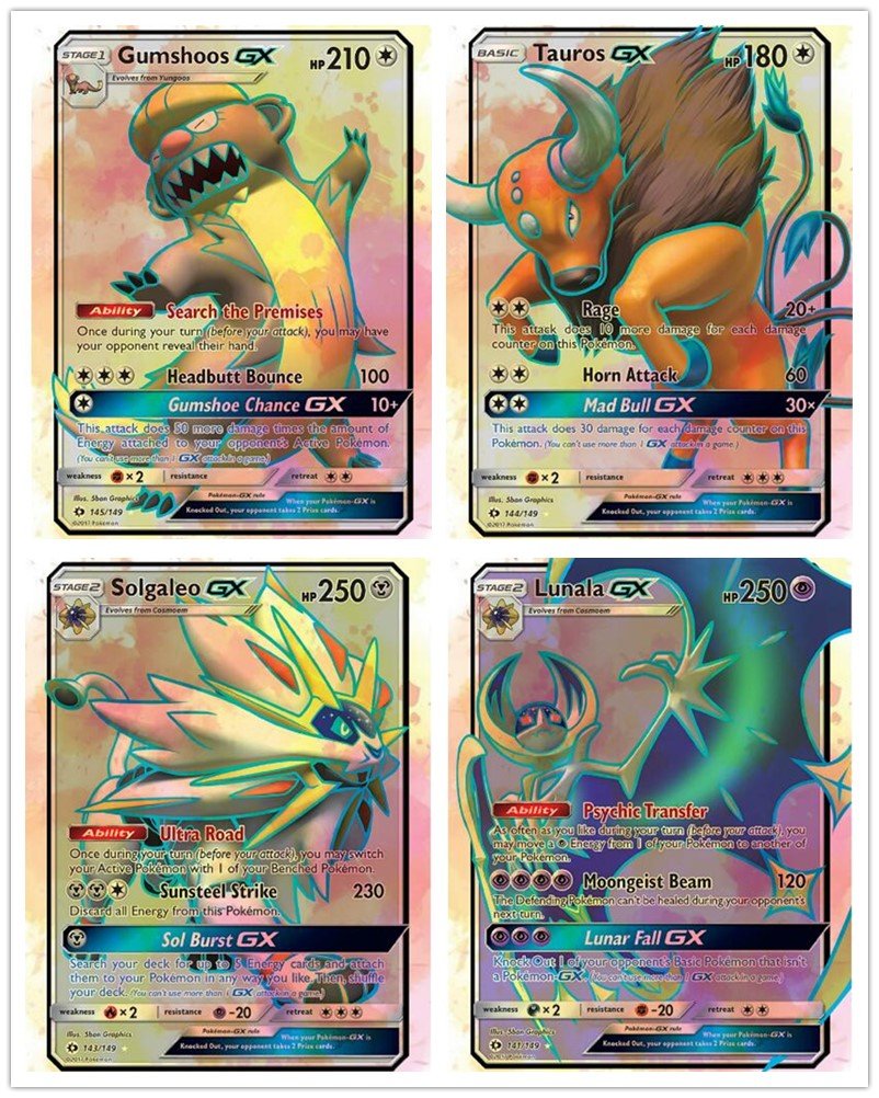 Купить Pokemon TCG GX Sun & Moon Booster Large trading card 20 Pcs