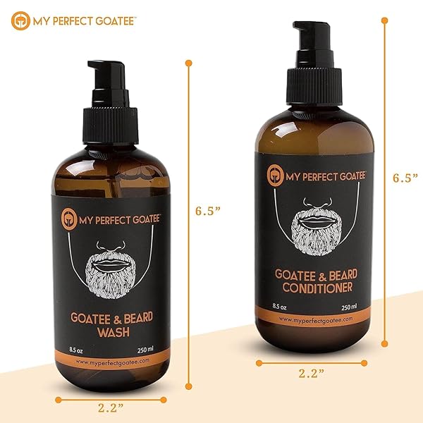 MY PERFECT GOATEE® PREMIUM BEARD CONDITIONER HYDRATING FACIAL HAIR FORMULA (8.5 OZ BEARD CONDITIONER) – ELIMINATES ITCHINESS AND DRYNESS – REDUCES SPLIT ENDS