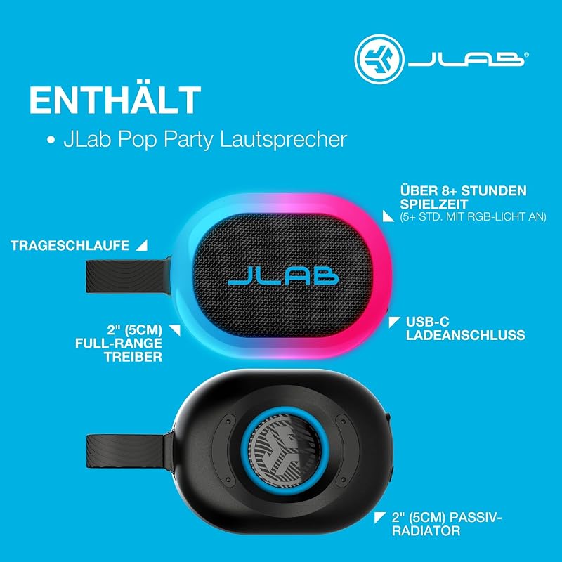 Pop Party Ultrakompakter Bluetooth-Lautsprecher 8+ Std., Mulberry