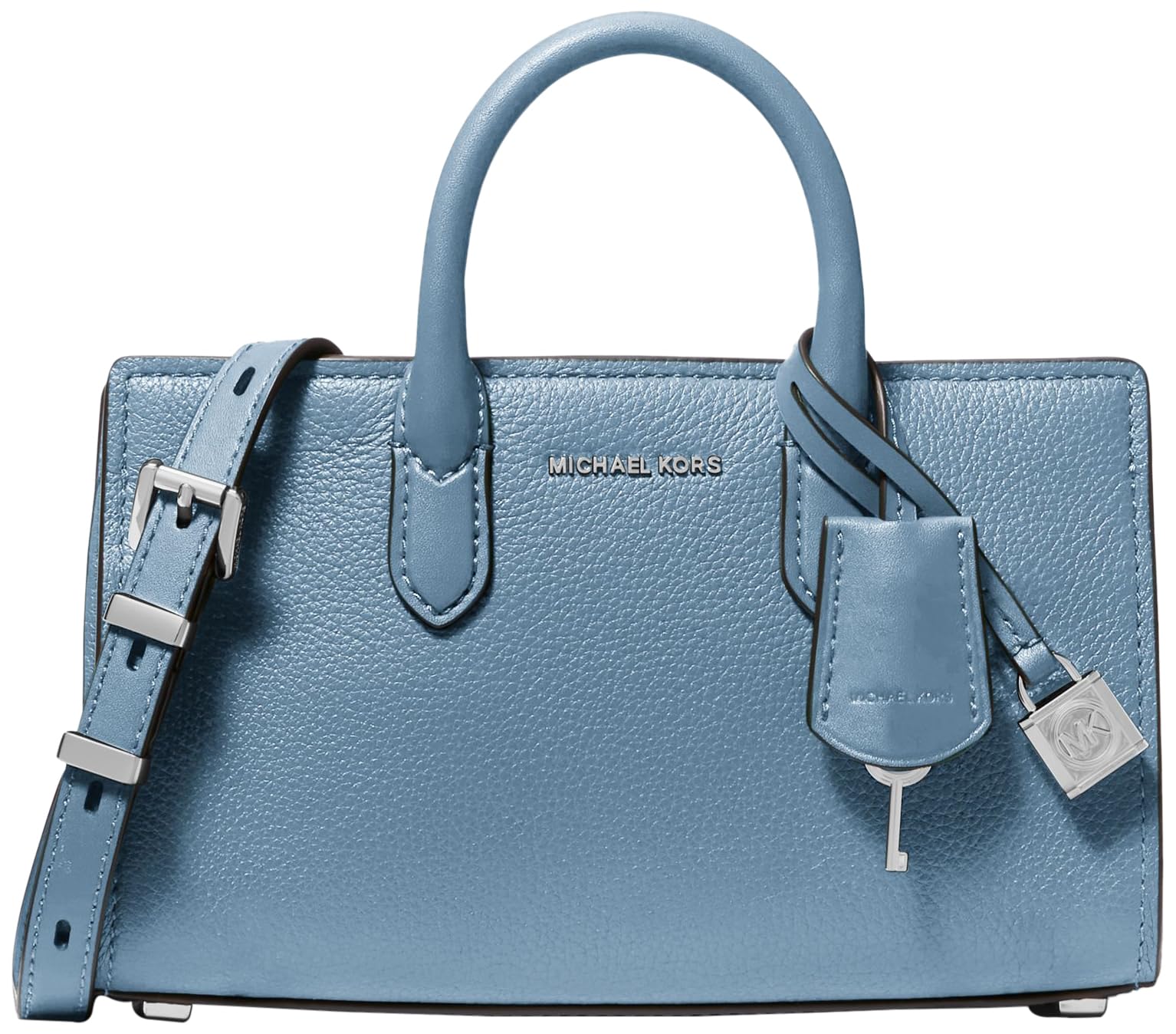 Michael Kors Scarlett Extra-Small Crossbody Bag, Silver-Tone Hardware/Chambray
