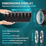 HG Power 100mm Ducting 5m Aluminum PVC Flexible Ventilation Duct with Clamps view 2