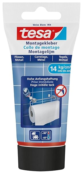 tesa Montagekleber für Fliesen und Metall, 80 ml