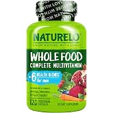 NATURELO Men's Multivitamins - Whole Food Multivitamin for Men, 120 Caps | Vitamins, minerals, vegetarian capsules, energy, brain, heart, eye health*