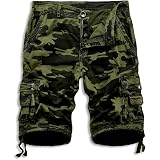XIONG TAI Men's Cargo Shorts Camo Khaki 