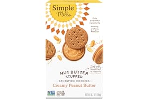 Simple Mills Creamy Peanut Butter Sandwich Cookies - Gluten Free, Vegan, Healthy Snacks, 6.7 Ounce (Pack of 1)