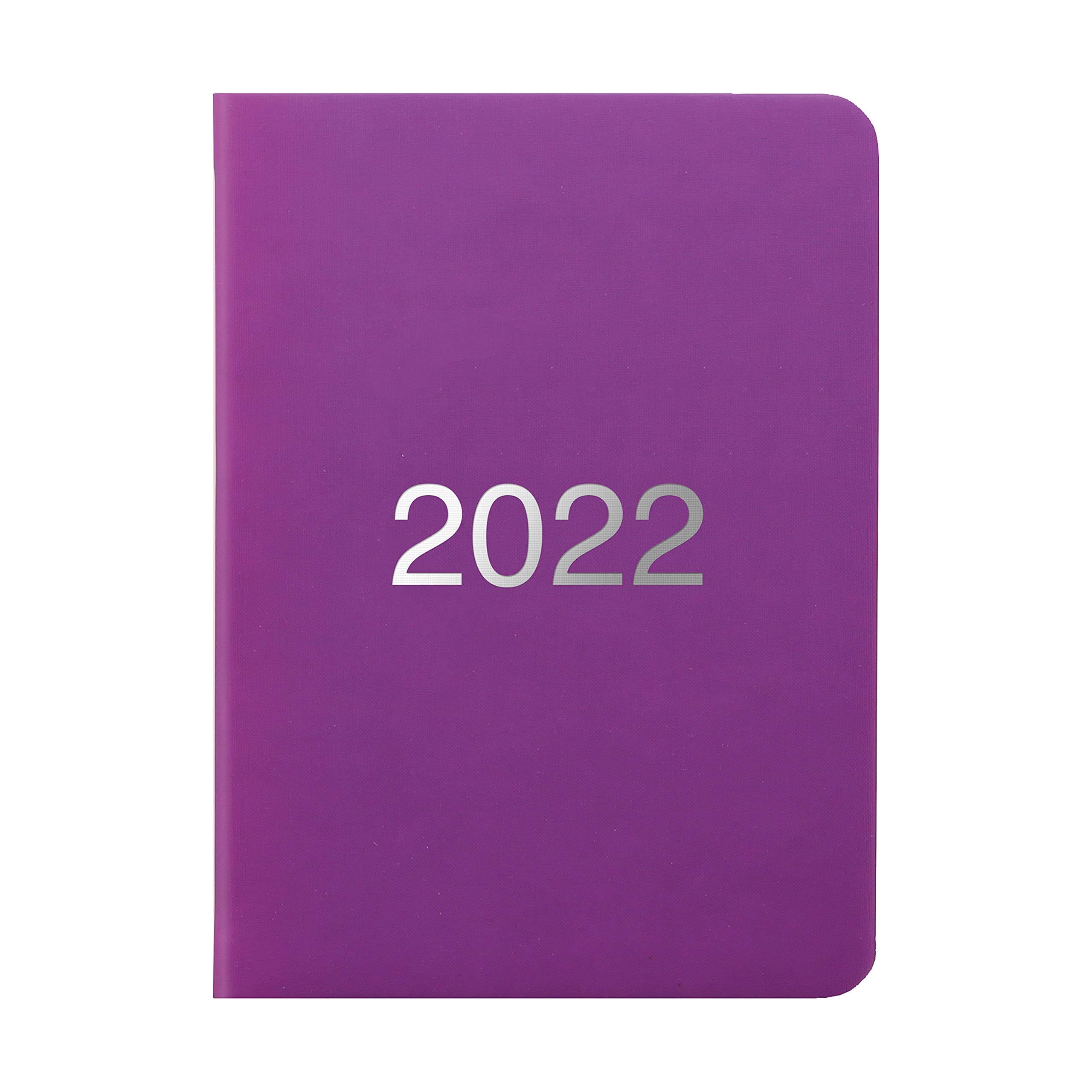 Letts of London Dazzle A6 Week to View 2022 Diary - Purple, 22-081688