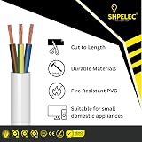 SHPELEC Flexible White Cable 0.75mm 1.0mm 1.5mm 2.5mm BASEC Approved 5m view 2