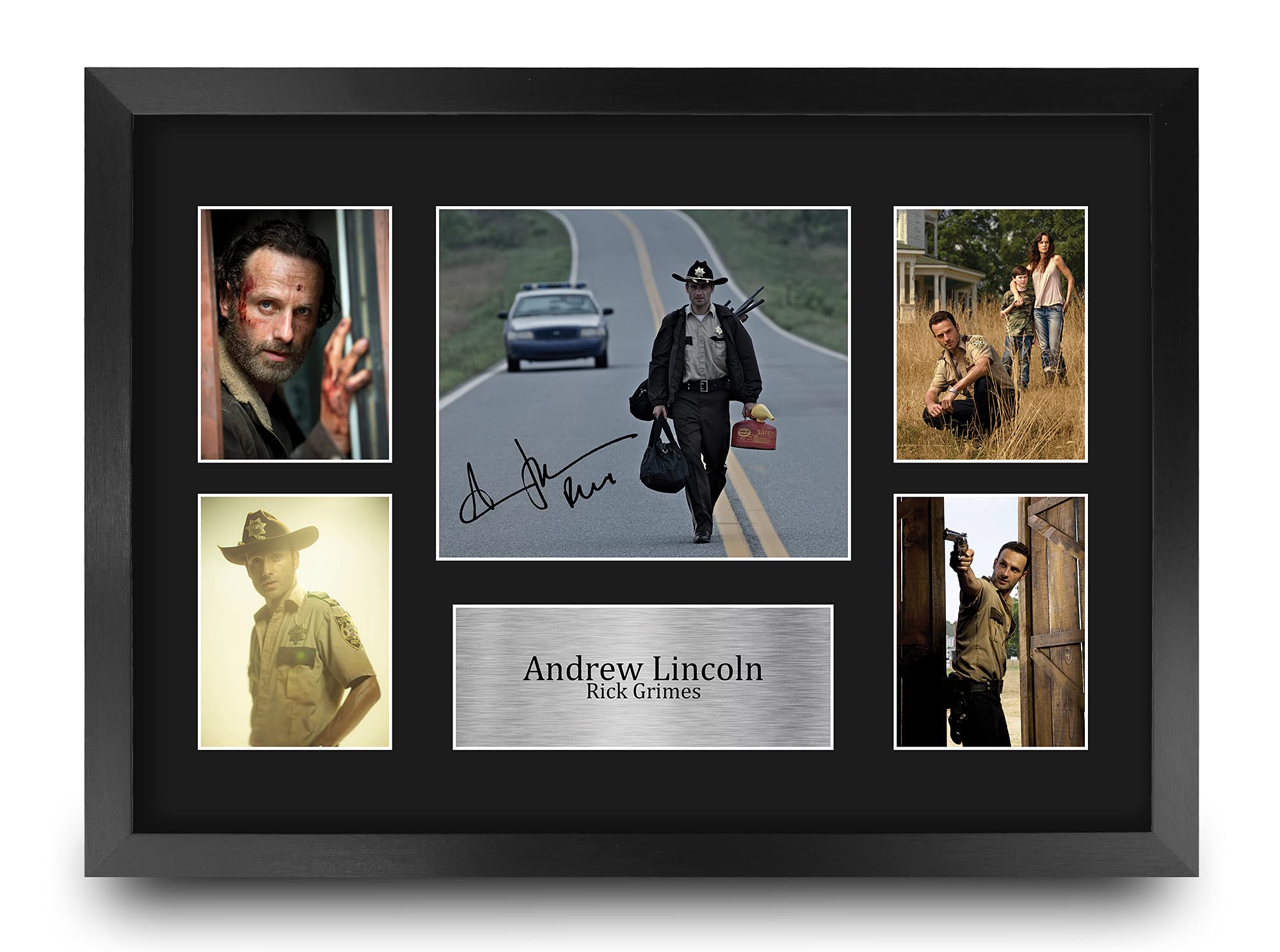 HWC Trading FR A3 Andrew Lincoln Walking Dead Rick Gifts Printed Signed Autograph Picture for TV Show Fans - A3 Framed