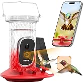 Smart Hummingbird Feeder with Camera Solar Powered | AI Identification, 2.5K HD &amp; Color Night Vision, Outdoor Birding, IP66 Weatherproof, Garden Decor &amp; Gift for Bird Lover