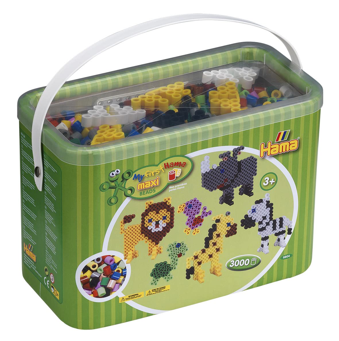 Hama 10.8804 Beads and Pegboards in Bucket