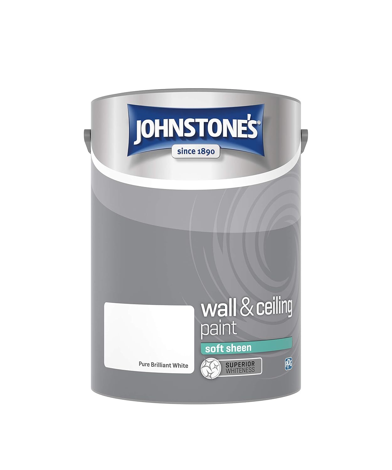 Johnstone's 304199 5 Litre Soft Sheen Emulsion Paint Brilliant White