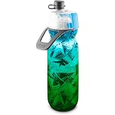 O2COOL Mist N Sip 20 oz Misting Sports Water Bottle Ombre Prism Green