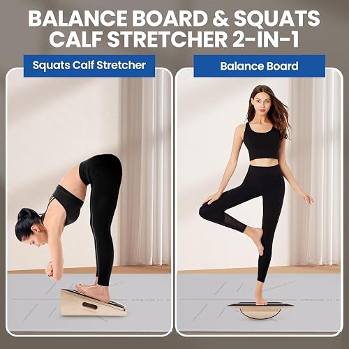 Slant Board Para Estiramiento De Pantorrillas | Tabla De Inclinación Ajustable Para Pilates Y Sentadillas – Mejora Tu Flexibilidad En Casa