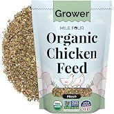 Mile Four Organic Chicken Feed, Grower Mash, Non-GMO,US Grown 2 lbs | 18% Protein; Corn-Free; Soy-Free; Non-Medicated; For Chickens Age 8-20+ Weeks; USA Grown; Non-GMO; Supports Healthy Growth