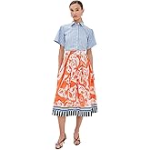 Stella Jean Women's Striped Floral Midi Dress