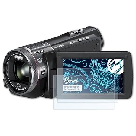 Bruni Schutzfolie für Panasonic HC-X909 Folie, glasklare Displayschutzfolie (2X)