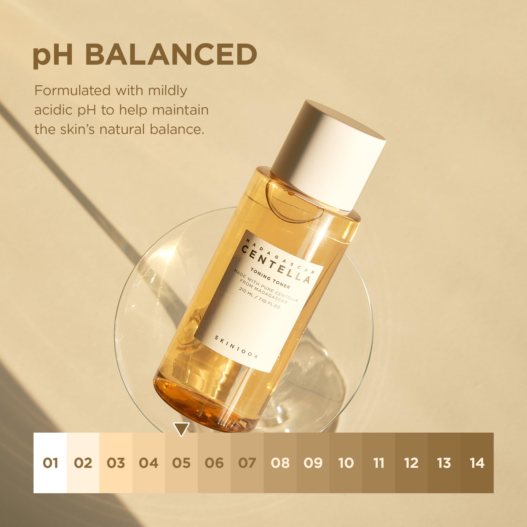 SKIN1004 Centella Asiatica Toning Toner - Gentle Exfoliating PHA Toner (210ml or 7.1 fl. oz) - for Sensitive or Acne-Prone Skin