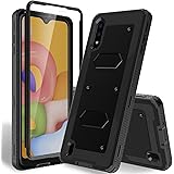 HATOSHI Samsung Galaxy A01 Case with Built-in Screen Protector Only for US Version Heavy Duty Protection Shockproof Rubber Bu