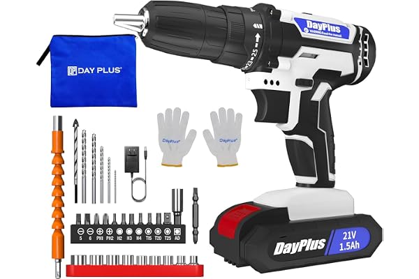 EFAN 21V Cordless Power Drill Combi Driver Electric Screwdriver Tools Kit,2 Variable Speed 25+1 Torque Setting,29pcs Drill/Dr