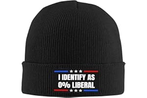 I Identify As 0% Liberal Knit hat Funny Political Statement Beanie