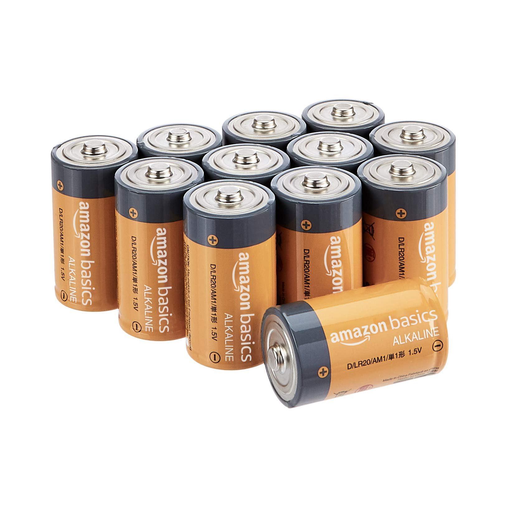 Amazonbasics Amazon Basics Piles Alcaline D 1,5 V Pour Le Quotidien - Lot De 12 (Le Visuel Peut Différer)
