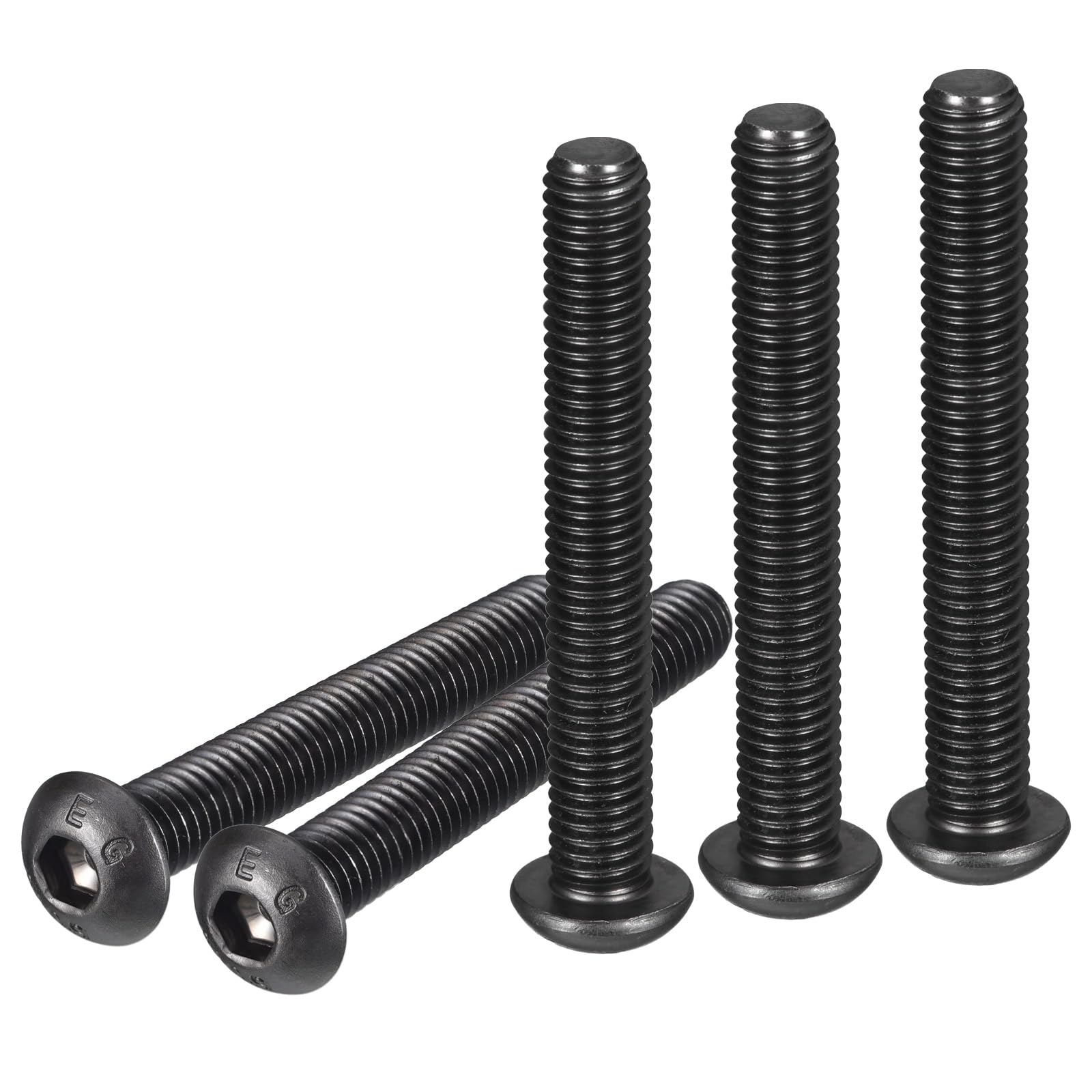 DTGN M8-1.25x60mm Button Head Socket Cap Screws - 15Pack - Good for Machine - Carbon Steel Black Oxide - Hex Drive Full Thread Fasteners — image 1
