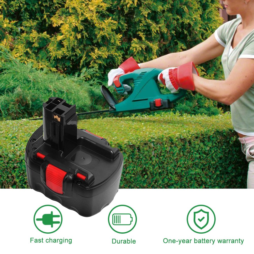 FLOUREON 14.4V 3000mAh Ni-MH Replacement Battery for Bosch 13614 15614 1661 22614 32614 3660K 52314 AHS 41 ART 26 PSR 14.4 PSR Bosch BAT038 BAT040 BAT041 BAT159 2607335275 2607335533 2607335264