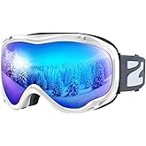 ZIONOR Lagopus B1 Ski Goggles OTG Anti fog Snow Goggles UV Protection Snowboard Goggles for Men Women Adult Youth