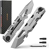 EDC Pry Bar Multitool with Bi-Directional Ratchet Screwdriver & Everlasting Pen, Wrenches, Crowbar, Bottle and Box Openers - Your Versatile Companion for Everyday Carry and Camping Accessories