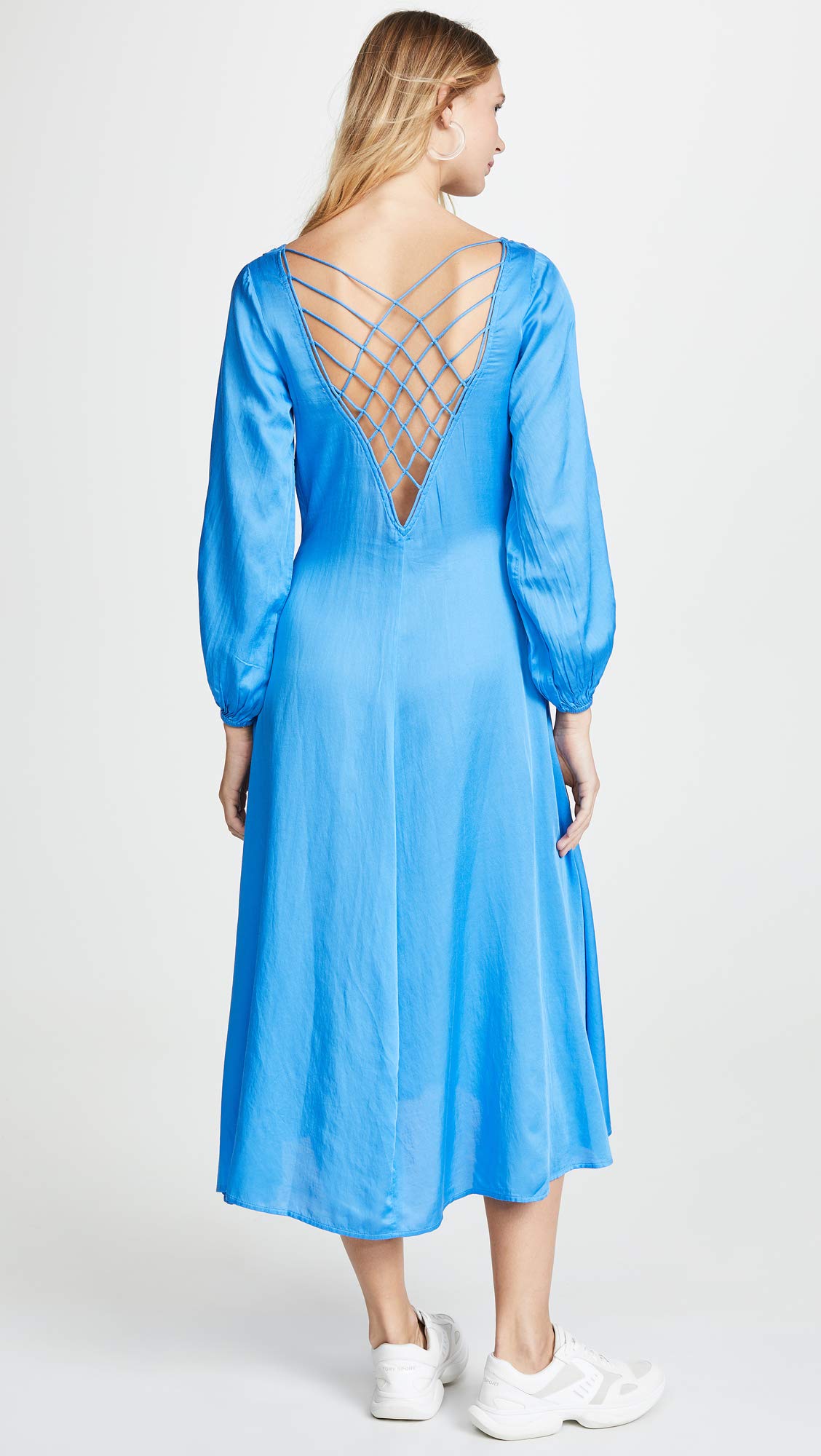 lightweight midi dress with sleeves Stella Midi Dress Natural/Brown / L