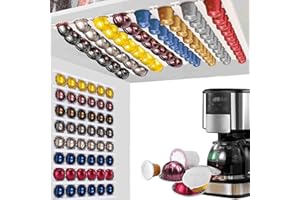 Baoswi Coffee Pod Holder, K Cup Holders for Counter, Coffee Pods Storage Organiser,Wall Mount Coffee Pod Holder with Adhesive
