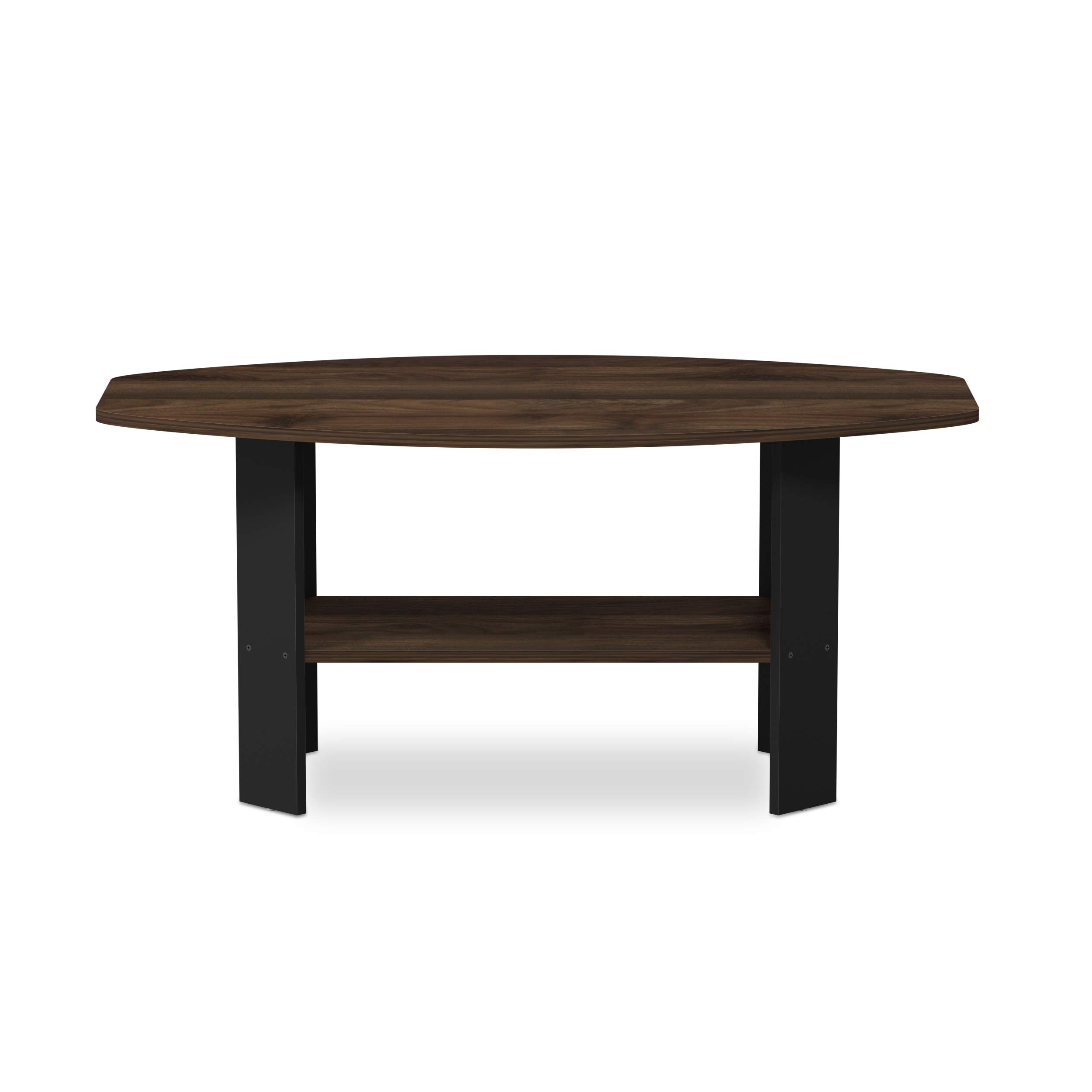 FURINNO Simple Design Coffee Table, Columbia Walnut/Black