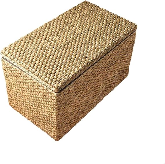 Tejido a Mano heces de Almacenamiento, Muebles Zapatero con Forro de