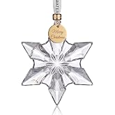Waterford 2026 Snowcrystal Ornament with Engraved Merry Christmas Tag | For Holiday Tree Decoration, Collectors, Family Keepsakes, Hostess Gifts, Winter Decor and Seasonal Gifting