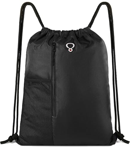 Drawstring bag／black Amazon.com: Drawstring Backpack Bag, Waterproof Draw String