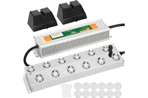 BEENDOU Ultrasonic Mist Maker Fogger 12 Head(9000ml/H), 110V 400W Power Water Proof Ultrasonic Mister, Ultrasonic Fogger Humidifier with Float, for Halloween Atmosphere, Vegetable Preservation, Landscape