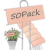 Garden Labels, 50 Pack Metal Plant Labels Waterproof Garden Markers with Pen for Seedlings Vegetables Flower, Height 10.6'' Label Area 3.5''X 1.2''