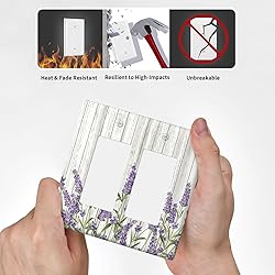 Rustic Wooden Plank Lavender Light Switch Plate