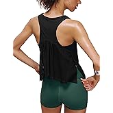Majdan Women's Workout Tank Tops Athletic Racerback Mesh Sleeveless Crop Tops Gym Yoga Running Shirts