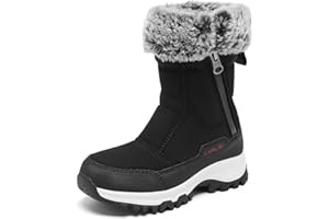 TODDLLUBY Boys Girls Kids Cute Snow Boots Waterproof Slip Resistant Outdoor Winter Boots Shoes Little Kid/Big Kid