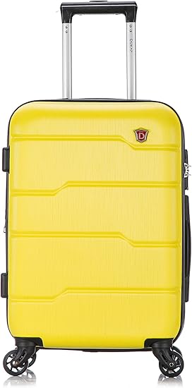 yellow spinner luggage